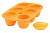 Формочки Mastrad детские на 6 порций * 60 мл оранжевые - в подарочной упаковке F52009