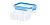 Контейнер EMSA 1л. прямоугольный с разделением, прозрачный /голубой CLIP&CLOSE 3D 512895
