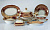 Сервиз столовый 5 перcoн 21 предметов Чехия Лист бордовый Carlsbad, Чехия